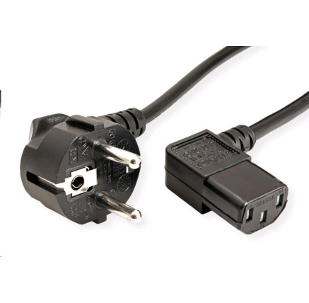 C-TECH kabel síťový 220/230V napájecí, lomený, VDE, 2m C-TECH kabel síťový 220/230V napájecí, lomený, VDE, 2m