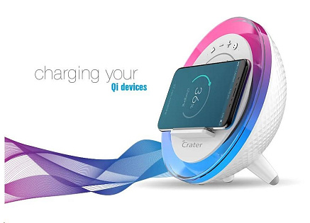 Orava noční lampa s RGB světlem, nabíječkou chytrého telefonu a reproduktorem Orava noční lampa s RGB světlem, nabíječkou chytrého telefonu a reproduktorem