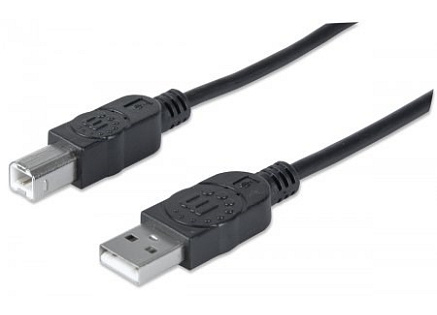 MANHATTAN Kabel USB 2.0 A-B propojovací 3m, černý