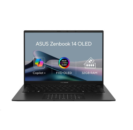ASUS NTB Zenbook 14 (UM3406KA-OLED169W), AI 7 350, 14" 1920x1200 OLED, 32GB, 1TB SSD, Radeon, W11 Home, Jade Black ASUS NTB Zenbook 14 (UM3406KA-OLED169W), AI 7 350, 14" 1920x1200 OLED, 32GB, 1TB SSD, Radeon, W11 Home, Jade Black