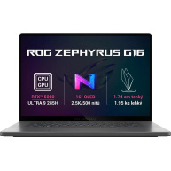 ASUS NTB ROG Zephyrus G16 (GU605CW-QR204), Ultra 9 285H, 16" 2560x1600, 64GB, 1TB SSD, Arc+RTX 5080, No OS, Eclipse Gray