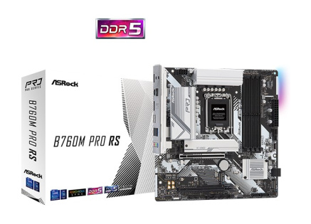 ASRock MB Sc LGA1700 B760M PRO RS, Intel B760, 4xDDR5, 1xDP, 1xHDMI, mATX