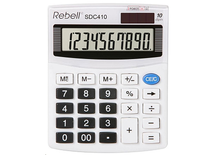 REBELL  kalkulačka -SDC410 - bílá