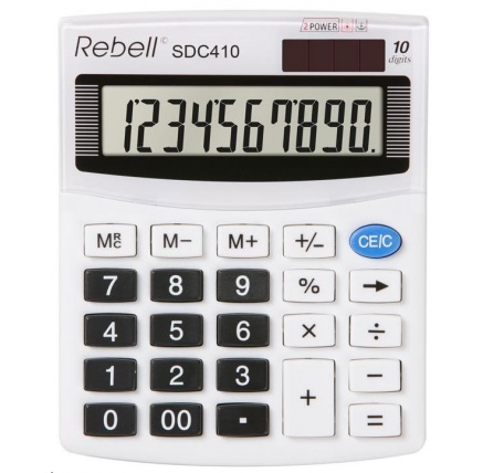 REBELL  kalkulačka -SDC410 - bílá