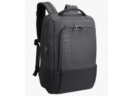 Bestlife batoh na 15.6" notebook, s poistkou proti krádeži a USB konektorem