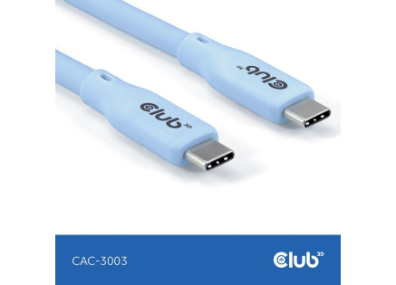 Club3D Kabel USB-C 4.0, 20Gbps, 4K60Hz, PD 240W, 2m, modrá