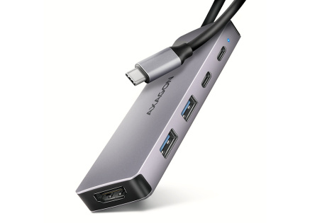 AXAGON HMC-5H60, USB 5Gbps hub, porty 2x USB-A, 1x USB-C, HDMI 4k/60, PD 100W, kabel USB-C 15cm AXAGON HMC-5H60, USB 5Gbps hub, porty 2x USB-A, 1x USB-C, HDMI 4k/60, PD 100W, kabel USB-C 15cm