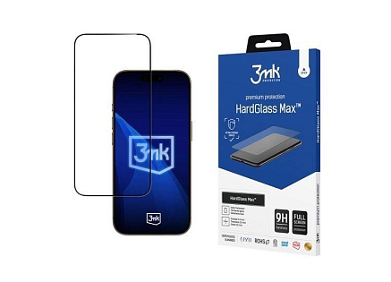 3mk tvrzené sklo HardGlass Max Black pro Apple iPhone 17 Pro Max