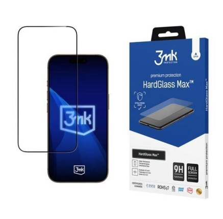 3mk tvrzené sklo HardGlass Max Black pro Apple iPhone 17 Pro Max 3mk tvrzené sklo HardGlass Max Black pro Apple iPhone 17 Pro Max