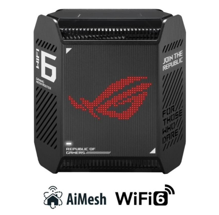 ASUS GT6 1-pack black Wireless AX10000 ROG Rapture Wifi 6 Tri-band Gaming Mesh System