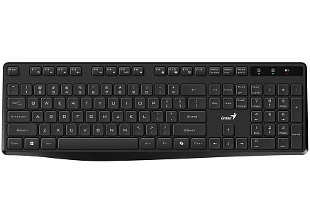 GENIUS klávesnice KB-7200, bezdrátová 2,4GHz, Mini-receiver, Copilot, CZ+SK layout, černá