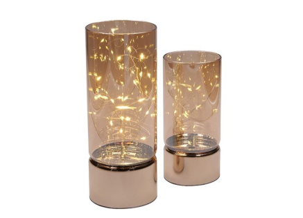 Solight sada dvou vánočních LED světélek, 15/20cm, 30x LED, AA baterie