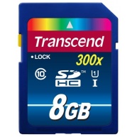 TRANSCEND SDHC karta 8GB Premium, Class 10 UHS-I, 300X