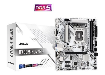 ASRock MB Sc LGA1700 B760M-HDV/M.2, Intel B760, 2xDDR5, 1xDP, 1xHDMI, 1xVGA, mATX