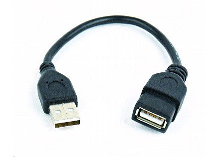 GEMBIRD USB kabel, A-A 15cm 2.0, prodlužovací, HQ Black, zlacené kontakty