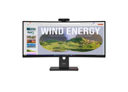 LENOVO LCD T34WD-40+MC60 - 34",VA,21:9,3440x1440,120Hz,300cd/m2,3000:1,4ms,HDMI,DP,USBHub,USB-C(100W PD),RJ45,Nákl,Zdvih
