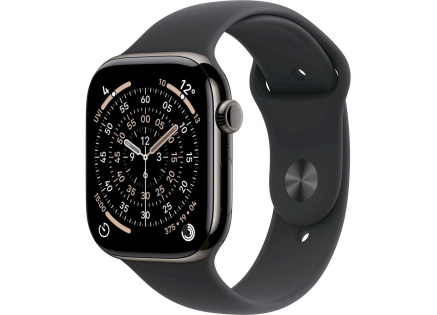 Apple Watch Series 11 GPS + Cellular 46mm Slate Titanium Case with Black Sport Band - M/L Apple Watch Series 11 GPS + Cellular 46mm Slate Titanium Case with Black Sport Band - M/L