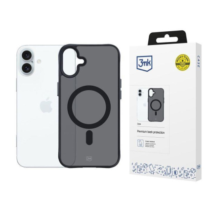 3mk ochranný kryt Smoke MagCase pro Apple iPhone 16 Plus 3mk ochranný kryt Smoke MagCase pro Apple iPhone 16 Plus