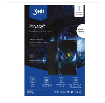 3mk All-Safe - AIO fólie Privacy Phone Dry & Wet Fitting, 25 ks
