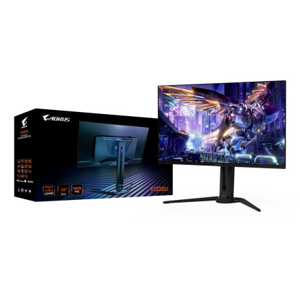 GIGABYTE LCD - 32" Gaming monitor AORUS FO32U, OLED, 3840 x 2160 UHD, 165Hz, 1.5M:1, 250cd/m2, 0.03ms, 2xHDMI, 1xDP