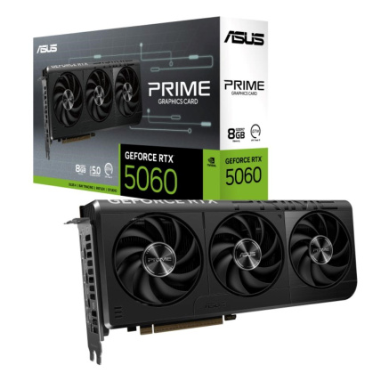 ASUS VGA NVIDIA GeForce RTX 5060 PRIME 8GB, 8GB GDDR7, 3xDP, 1xHDMI ASUS VGA NVIDIA GeForce RTX 5060 PRIME 8GB, 8GB GDDR7, 3xDP, 1xHDMI