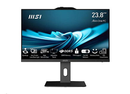 MSI AIO PRO AP242P (PRO AP242P 14M-1090XEU), i3-14100, 23.8" FHD, Anti-Glare, 16GB, 512GB SSD, No OS, Black