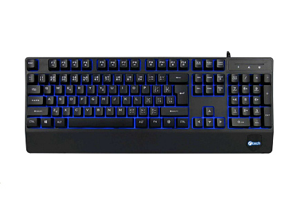 C-TECH Klávesnice KB-104BK, USB, 3 barvy podsvícení, černá, CZ/SK C-TECH Klávesnice KB-104BK, USB, 3 barvy podsvícení, černá, CZ/SK