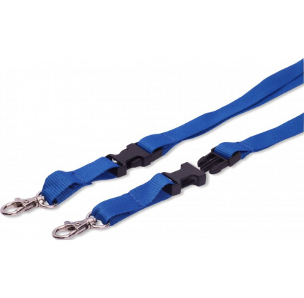 Šňůrka TULIP plochá rozpojovací s karabinou modrá Šňůrka TULIP plochá rozpojovací s karabinou modrá