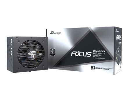 SEASONIC zdroj 850W FOCUS, 80+ PLATINUM, 120 mm, ATX
