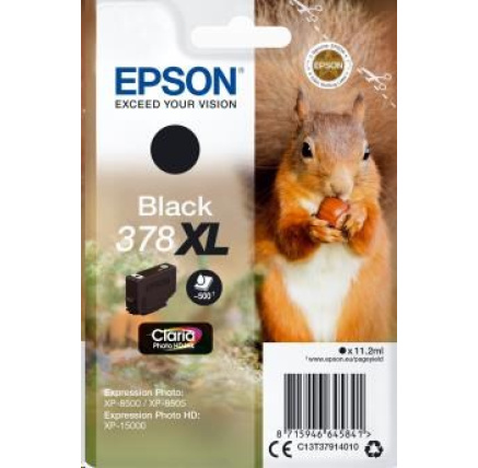 EPSON ink čer Singlepack Black 378XL Claria Photo HD Ink 11,2 ml EPSON ink čer Singlepack Black 378XL Claria Photo HD Ink 11,2 ml