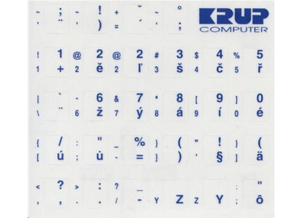 PremiumCord Česká přelepka na klávesnici - bílá PremiumCord Česká přelepka na klávesnici - bílá