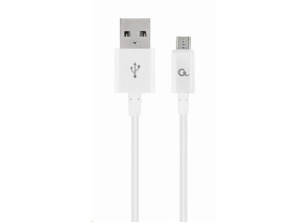 GEMBIRD Kabel MicroUSB - USB, 1m, bílá
