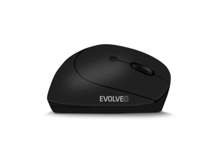 EVOLVEO LadyErgo, tichá vertikální ergonomická myš, 2.4GHz, černá