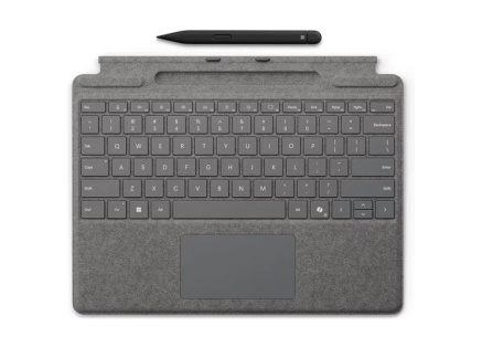 MS Surface Pro Keyboard + Pen Storage Con, Pen Storage, CoPilot Button, CZ, Platinum