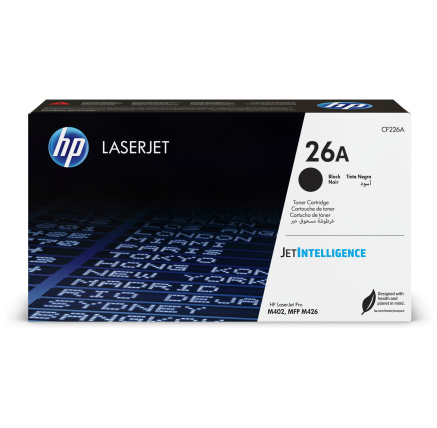 HP 26A Black LJ Toner Cart, CF226A (3,100 pages)