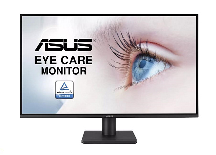 ASUS LCD 27" VA27AQ Eye Care Monitor, 2560x1440, Flat, 75Hz, 1ms, Frameless, 99% sRGB, HDMI, DP, VESA