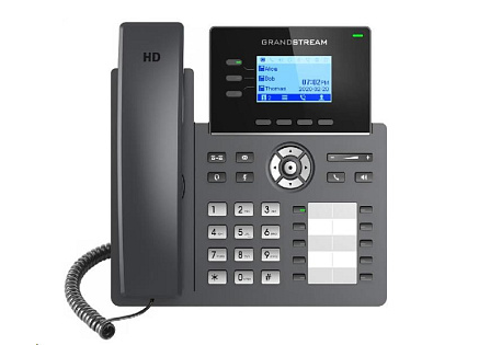 Grandstream GRP2604P [VoIP telefon - 6x SIP účet, HD audio, 10 předvoleb, 2x RJ45 10/100/1000 Mbps, PoE]