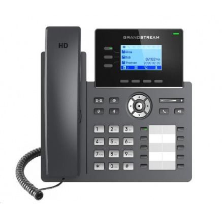 Grandstream GRP2604P [VoIP telefon - 6x SIP účet, HD audio, 10 předvoleb, 2x RJ45 10/100/1000 Mbps, PoE]