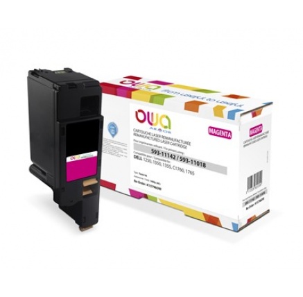 OWA Armor toner pro DELL 1250, 1350, 1355, C1760, C1765, 1400 Stran, 593-11142, červená/magenta OWA Armor toner pro DELL 1250, 1350, 1355, C1760, C1765, 1400 Stran, 593-11142, červená/magenta