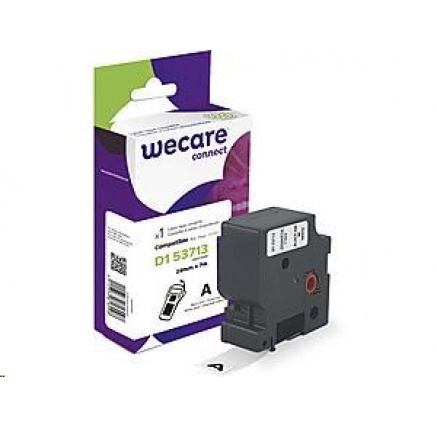 WECARE ARMOR páska pro DYMO S0720930, černá/bílá, 24mm x 7m
