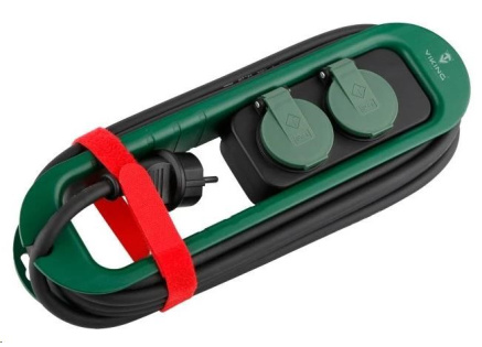 Viking síťová prodlužovací zásuvka R247, 2x AC 230V, IP44, délka 4,7 m