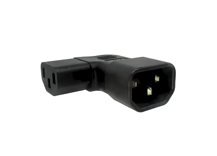 Adaptér úhlový na stranu IEC C13 na IEC C14 napětí 230V, 10A