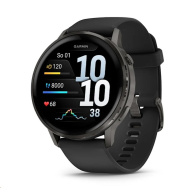 Garmin Venu® 4 - 45 mm Slate a Černý silikonový řemínek