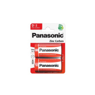 PANASONIC Zinkouhlíkové baterie Red Zinc R20RZ/2BP EU D 1,5V (Blistr 2ks)