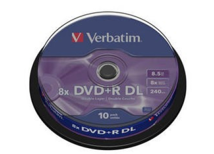 VERBATIM DVD+R(10-pack) Double layer/8x/8.5GB/spindle