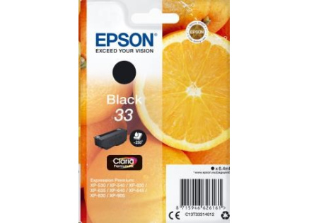EPSON ink čer Singlepack "Pomeranč" Black 33 Claria Premium Ink