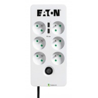 Eaton Protection Box 6 USB FR, přepěťová ochrana, 6 zásuvek, 2x USB nabíječka, 1m