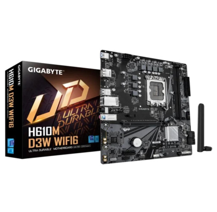 GIGABYTE MB Sc LGA1700 H610M D3W WIFI6, Intel H610, 2xDDR5, 1xHDMI, 1xDP, Wifi, mATX