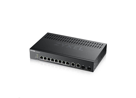 Zyxel GS2220-10 10-port L2 Managed Gigabit Switch, 8x gigabit RJ45, 2x gigabit RJ45/SFP