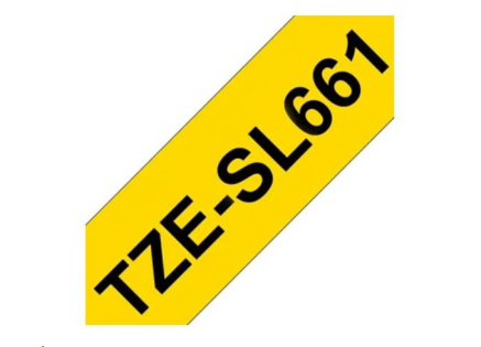 BROTHER TZESL661 - kazeta TZ šířky 36mm, lamino TZE-SL661, žlutá/černé písmo